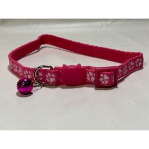 Cat Collar with Bell Pink and White in Color NWOT